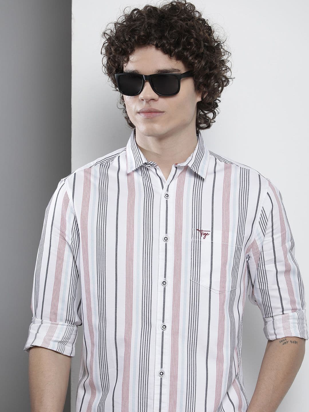 The Indian Garage Co Men Regular Fit Striped Casual Shirt - view 1