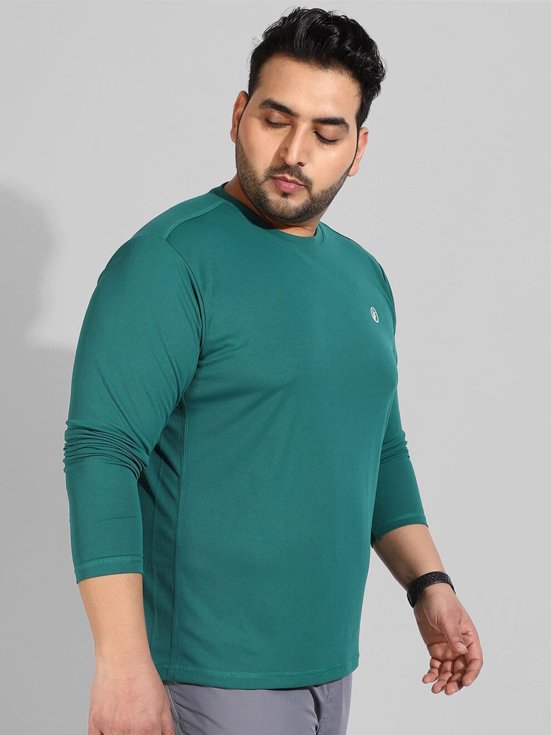 Instafab Plus Men Plus Size Typography Flex T-shirt - view 1