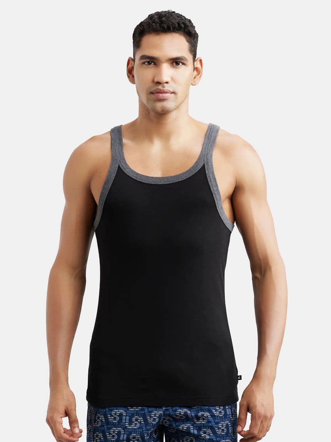Jockey Combed Cotton Rib Square Neck Gym Vest-US27 - view 1