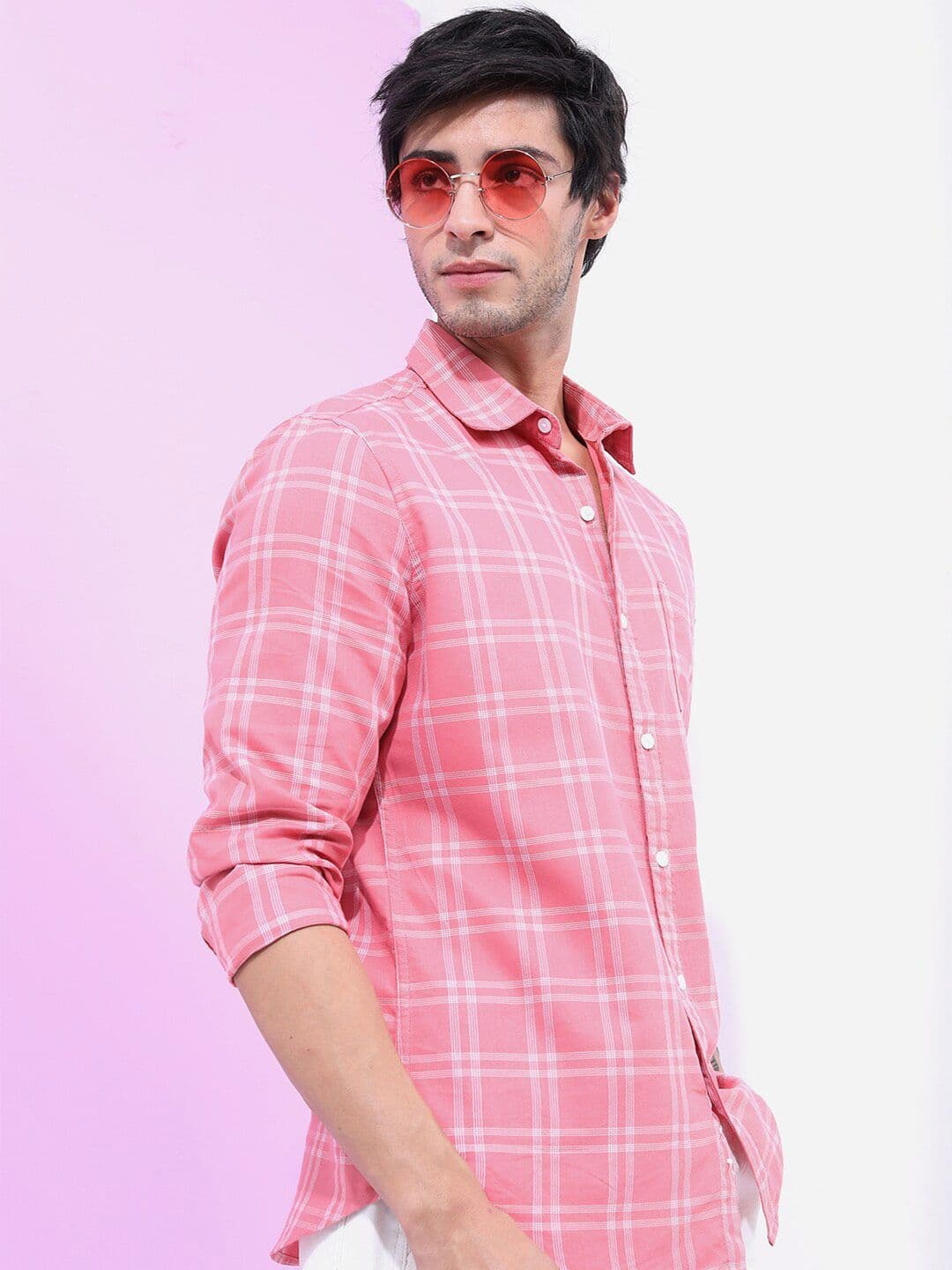 HIGHLANDER Men Checked Slim Fit Casual Shirt - view 1