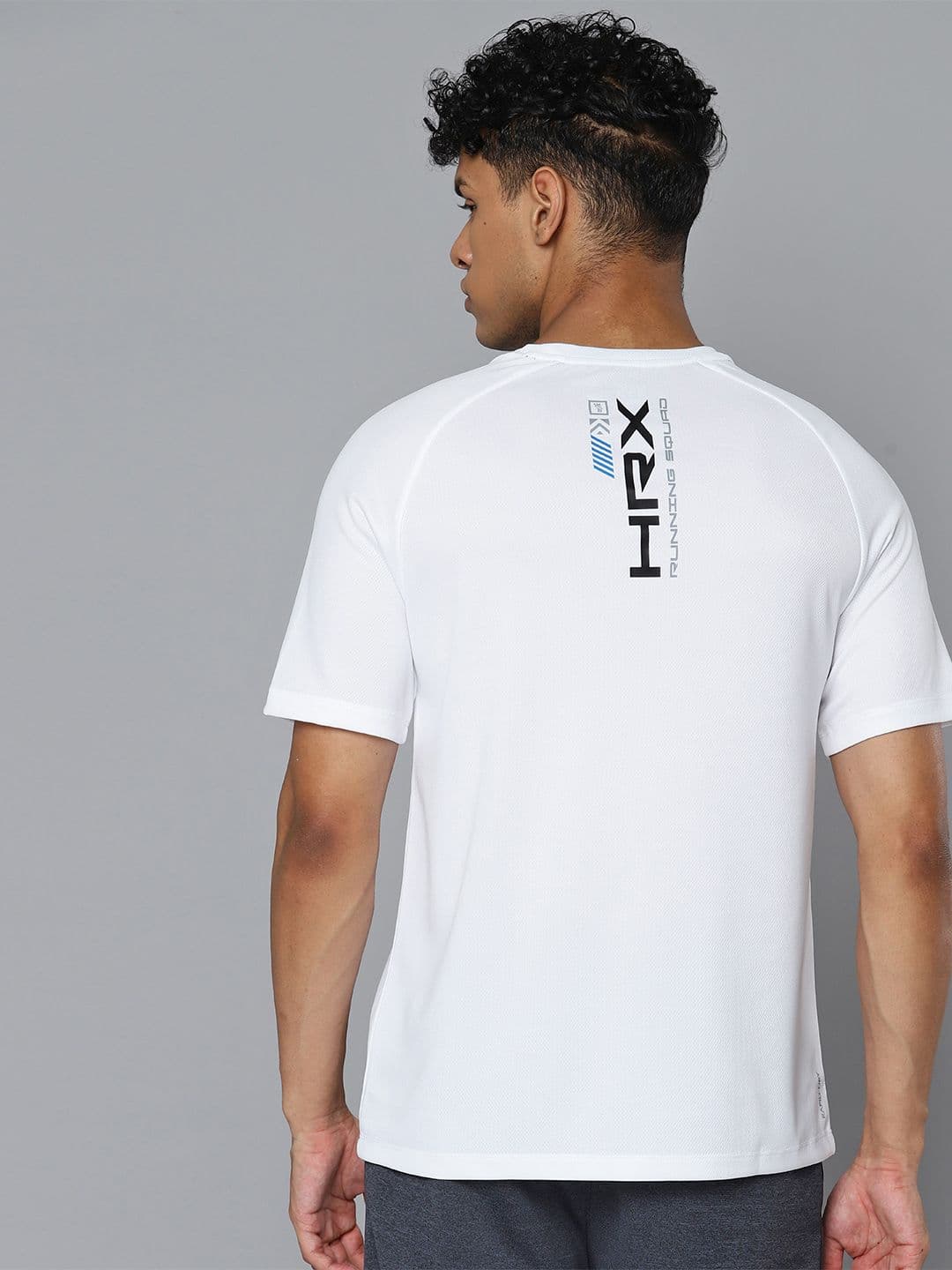 HRX by Hrithik Roshan Rapid-Dry Back Print Running T-shirt - view 1