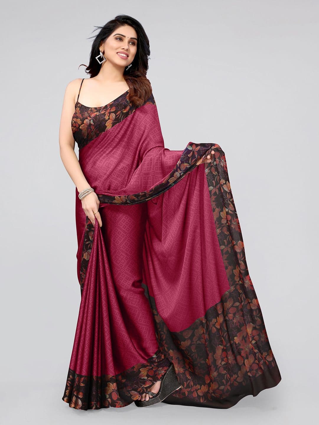 MIRCHI FASHION Floral Printed Bordered Saree - view 1