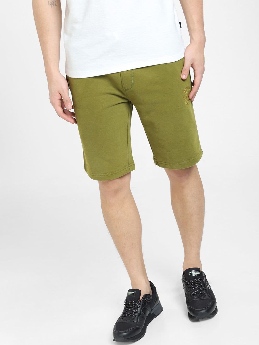 Jack & Jones Men Mid Rise Cotton Sports Shorts - view 1