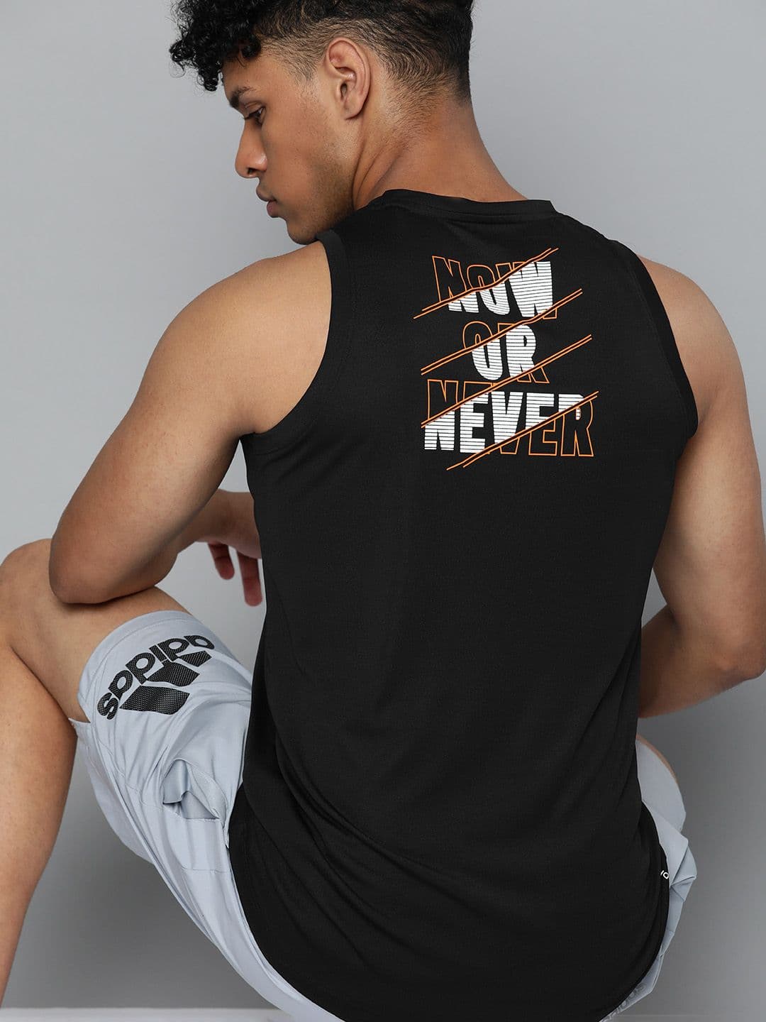 HRX by Hrithik Roshan Men Typography Printed Rapid-Dry Training Sports T-shirt - view 1