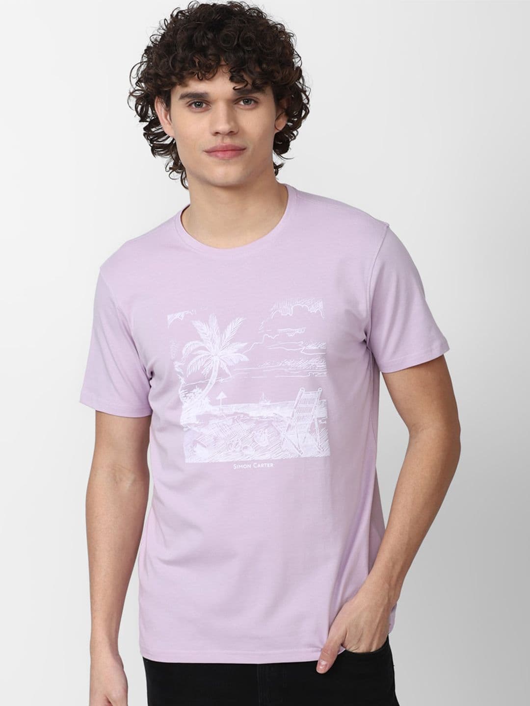 SIMON CARTER LONDON Tropical Printed Slim Fit T-shirt - view 1