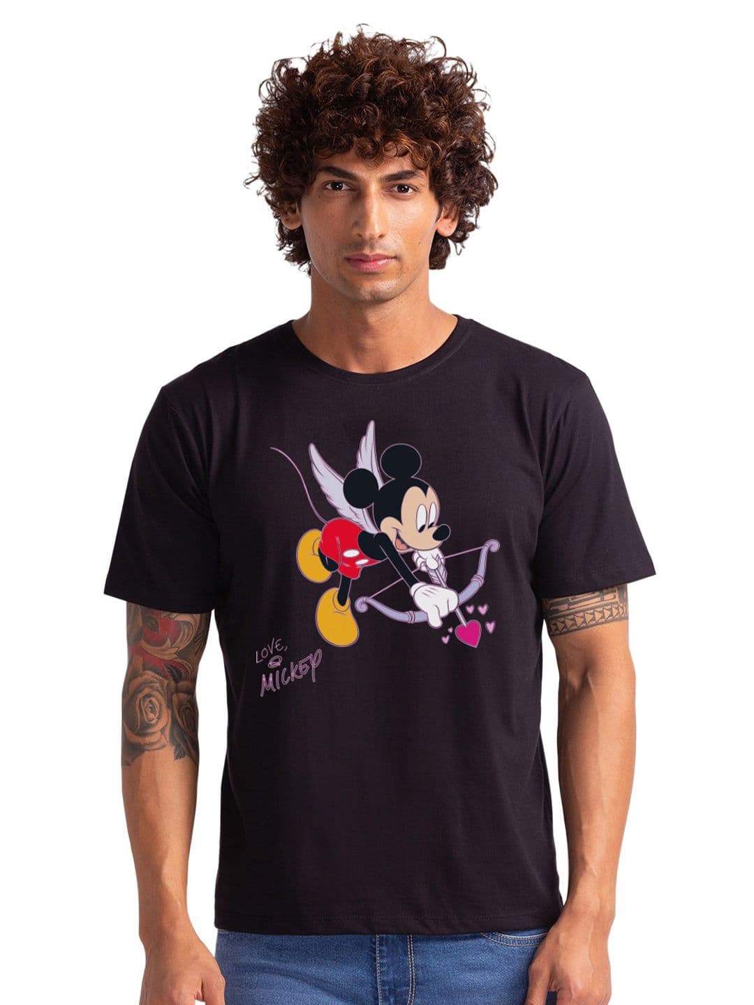 Disney by Wear Your Mind Mickey Mouse Printed Pure Cotton T-shirt - view 1