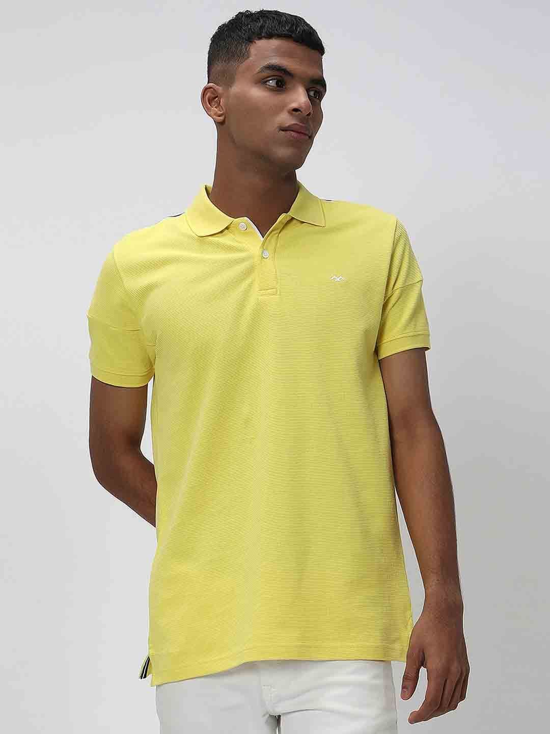 Mufti Men Polo Collar Slim Fit Pure Cotton T-shirt - view 1