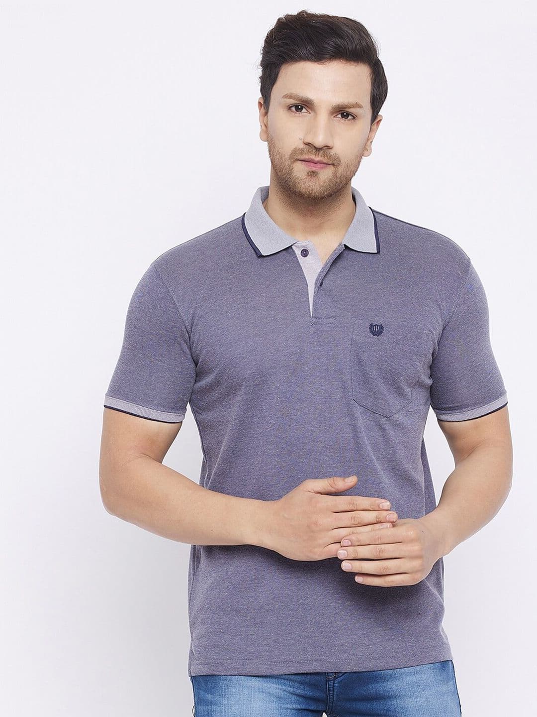Duke Polo Collar Short Sleeve Cotton T-shirt - view 1