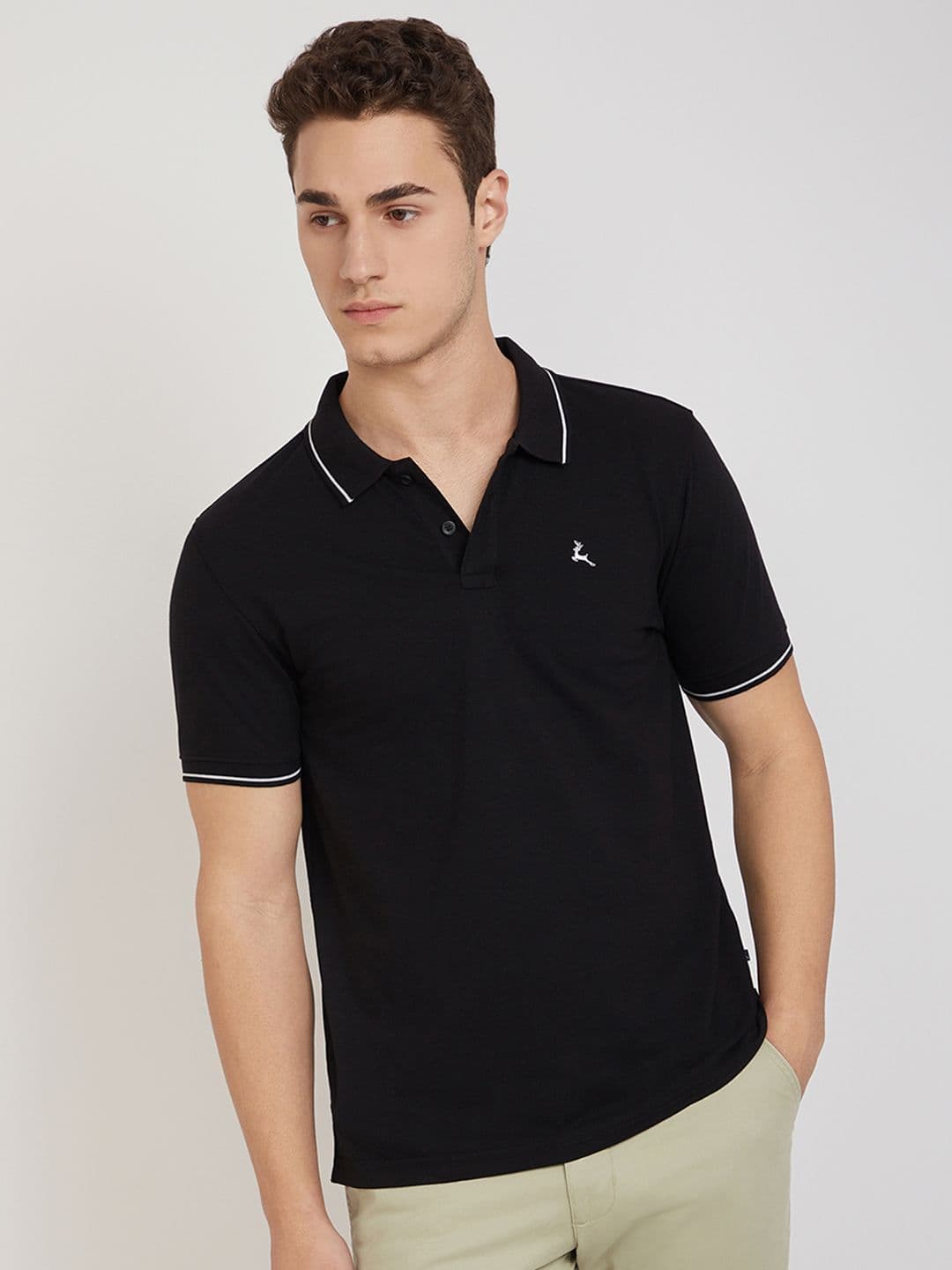 Parx Men Solid Polo Collar T-shirt - view 1