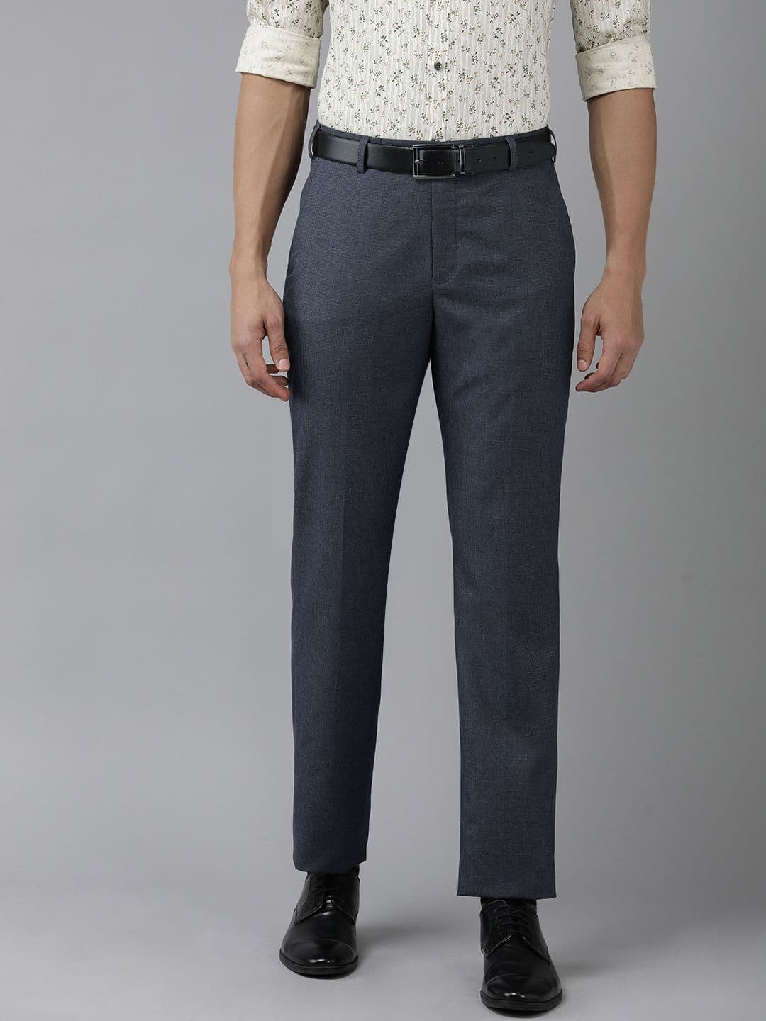 Park Avenue Men Checked Formal Trousers - view 1