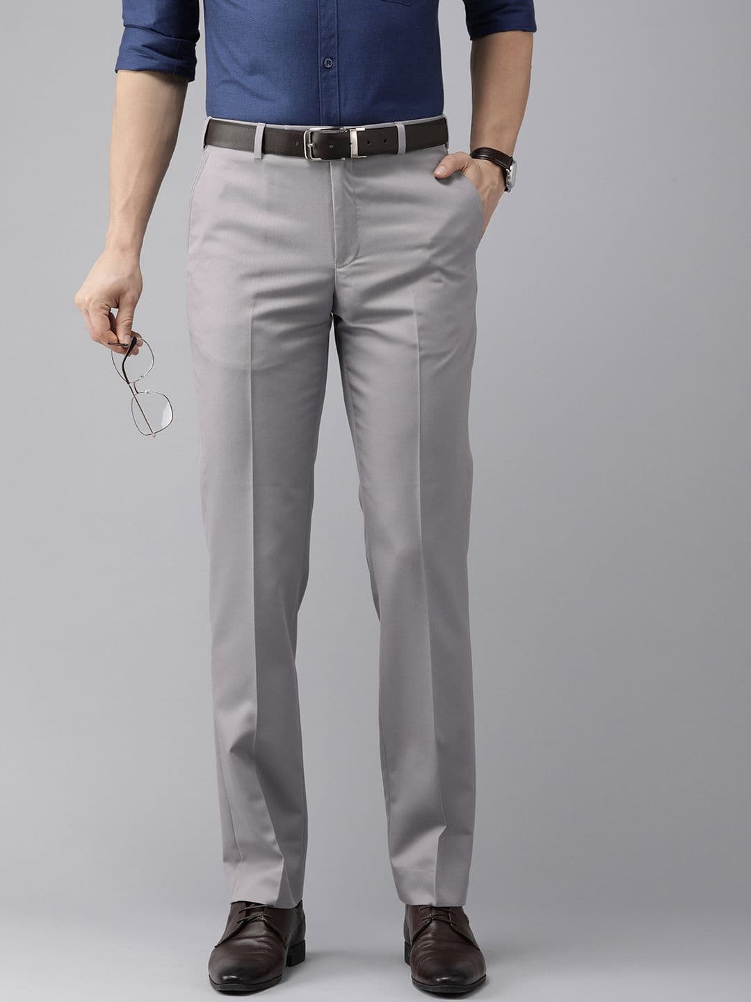 Park Avenue Men Mid-Rise Smart Trousers - view 1