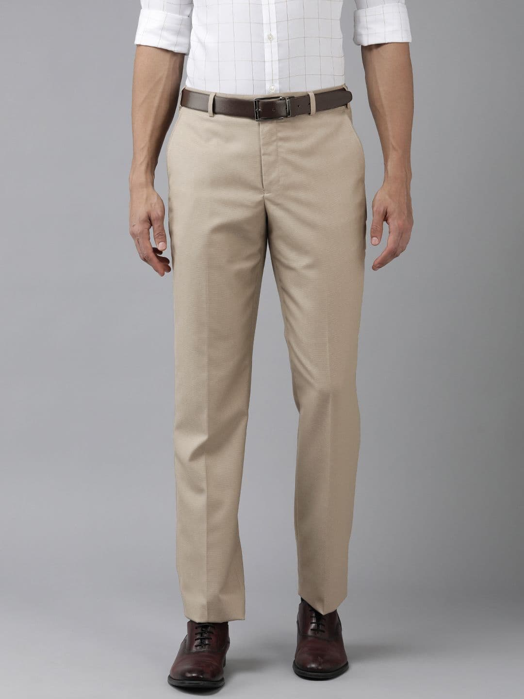 Park Avenue Men Mid-Rise Textured Smart Trousers - view 1