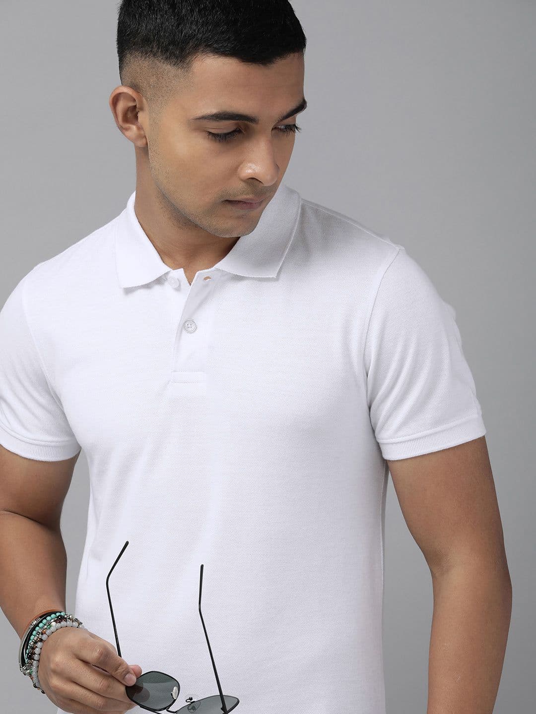Roadster Men Regular Fit Polo Collar T-shirt - view 1