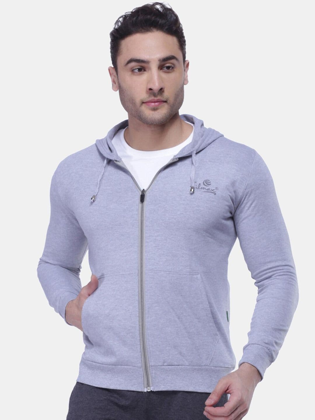 FILMAX ORIGINALS Pure Cotton Long Sleeves Hooded Sporty Jacket - view 1