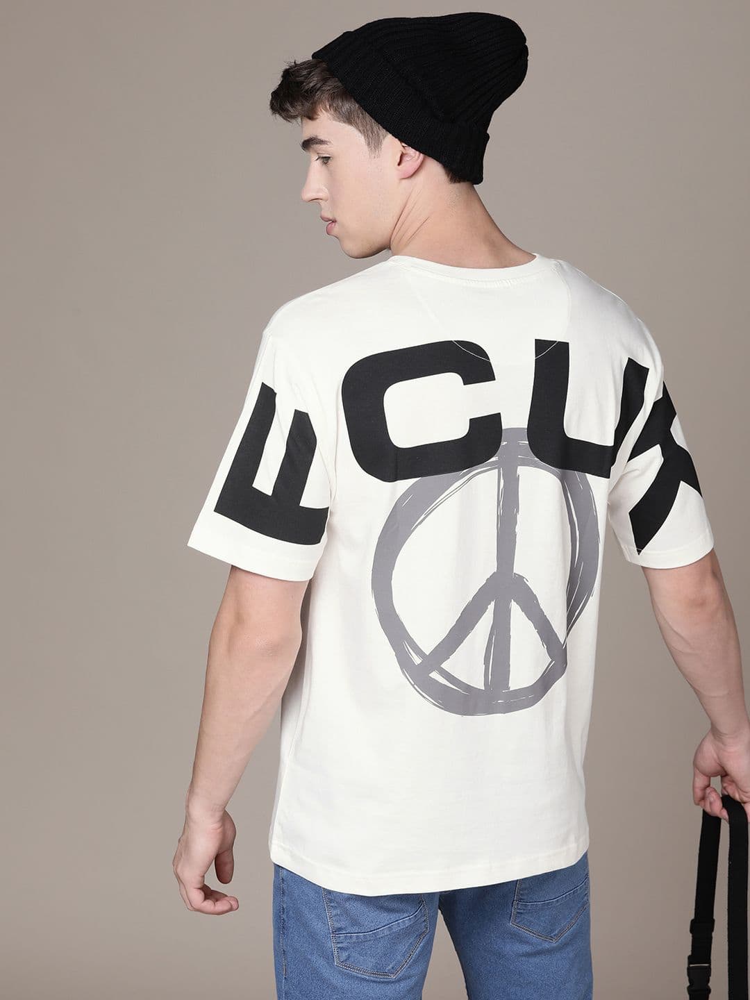 FCUK Round Neck Graphic Printed Oversized Fit Pure Cotton T-shirt - view 1