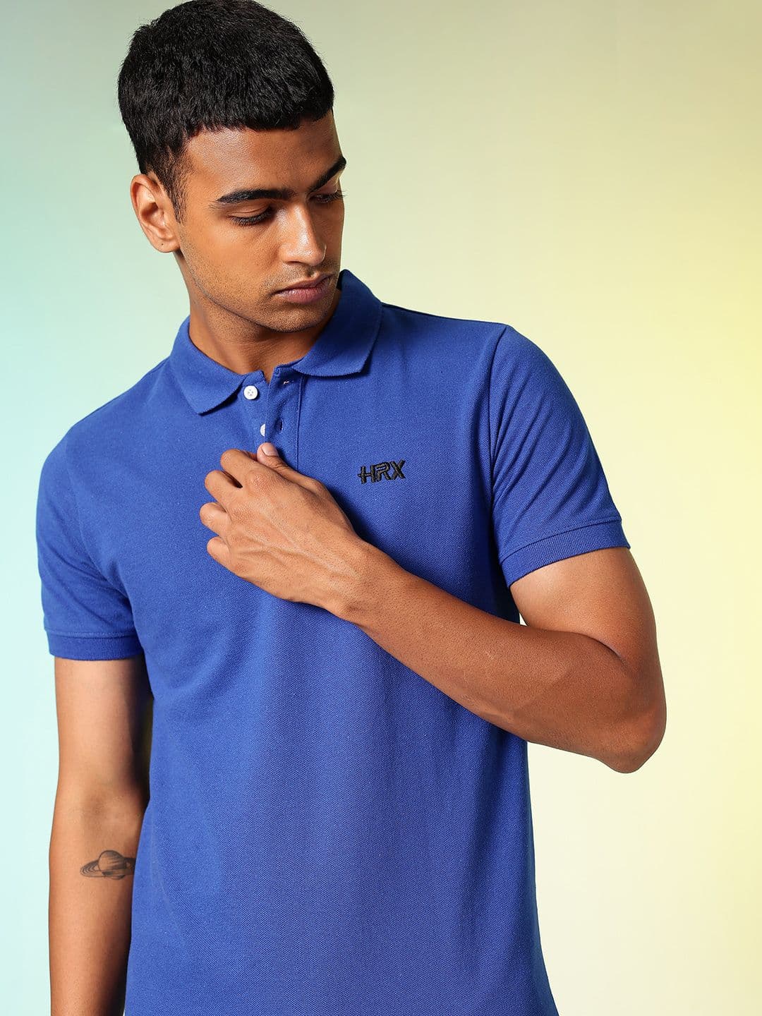 HRX by Hrithik Roshan Men Lifestyle Polo Collar T-shirt - view 1
