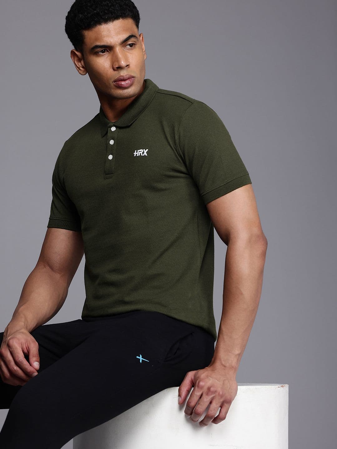 HRX by Hrithik Roshan Men Lifestyle Polo Collar T-shirt - view 1