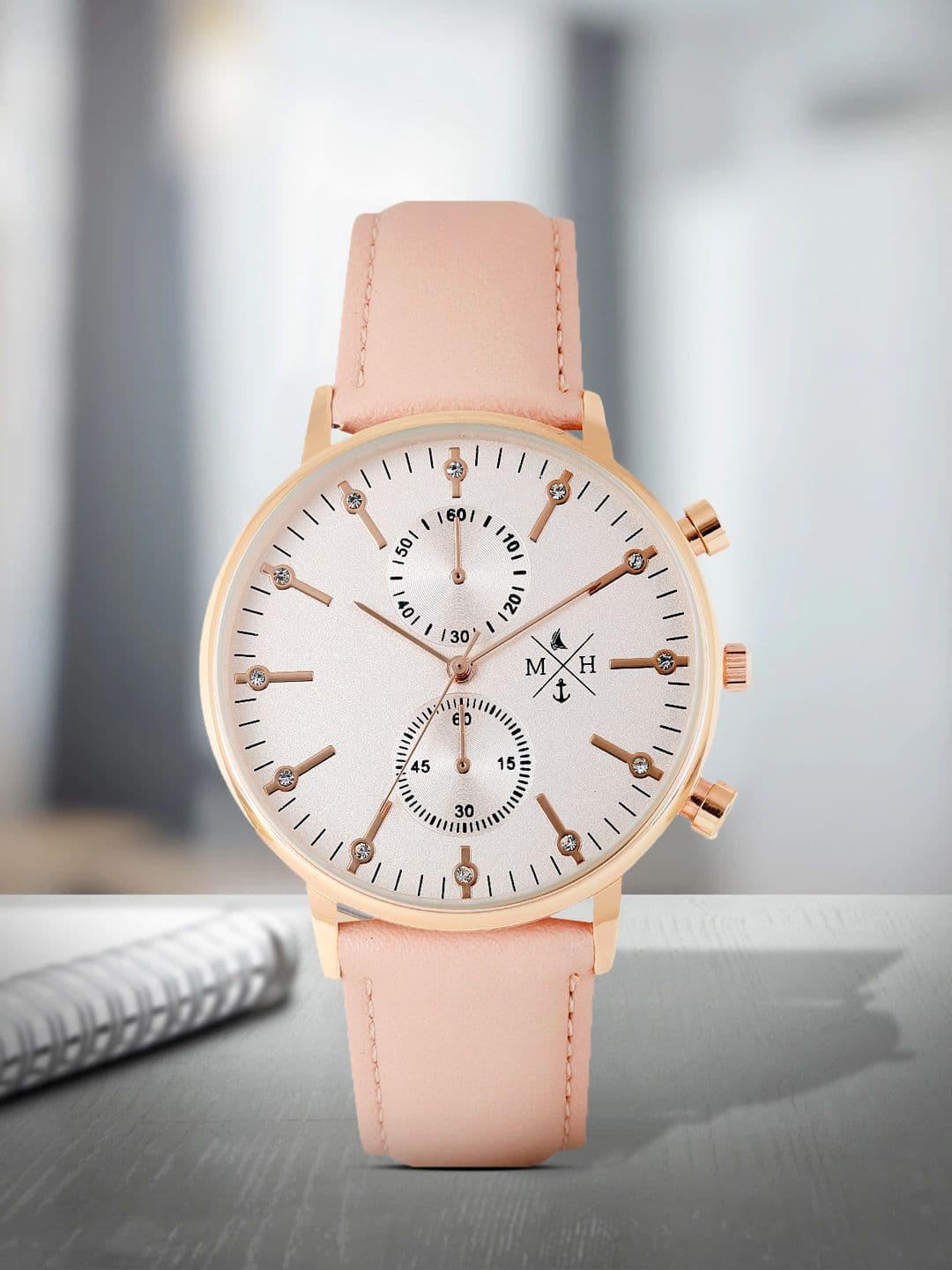 Mast & Harbour Unisex Peach-Coloured Analogue Watch MFB-PN-SNT-C01 - view 1