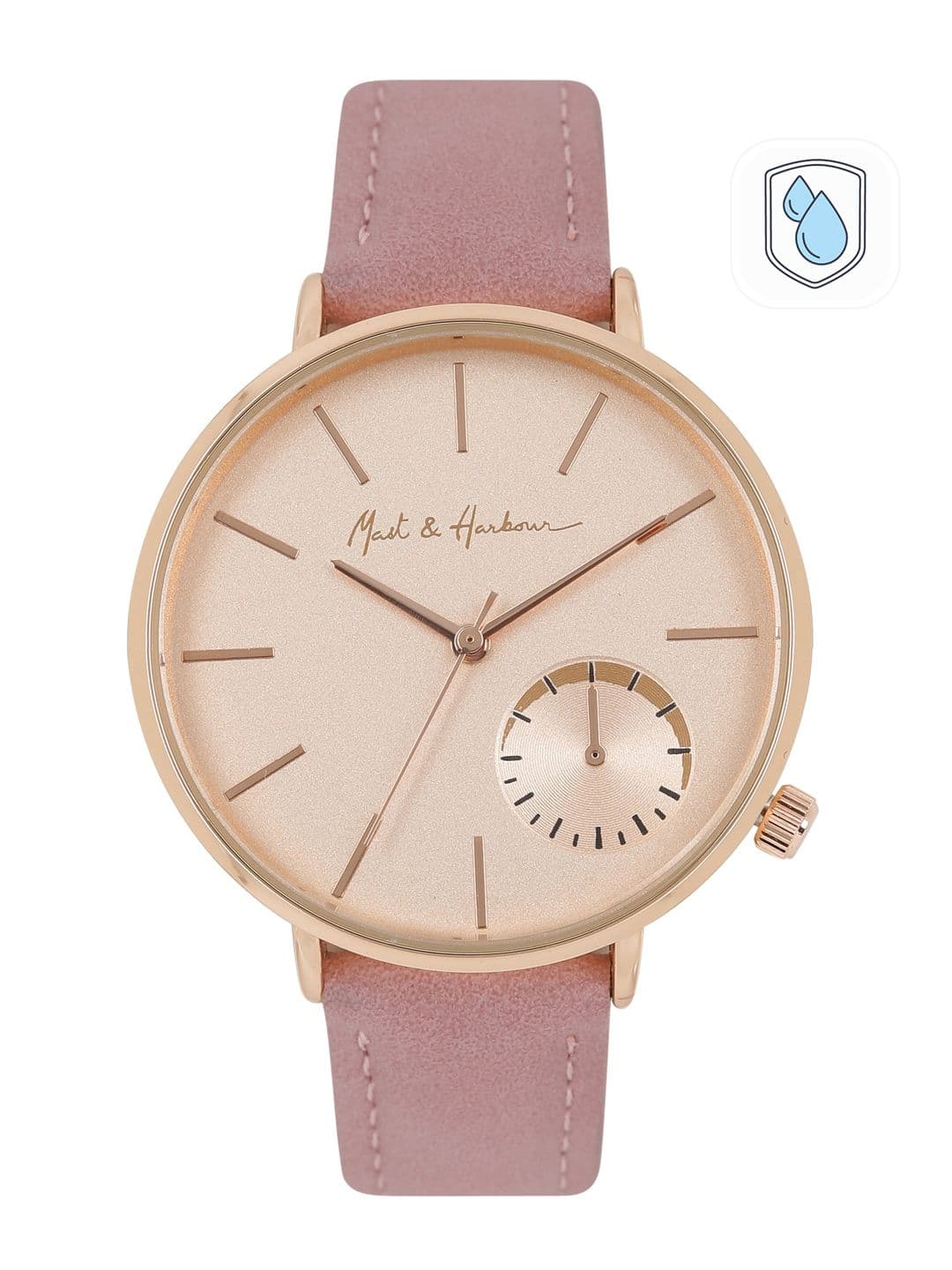Mast & Harbour Unisex Gold-Toned Analogue Watch MFB-PN-SNT-C18 - view 1