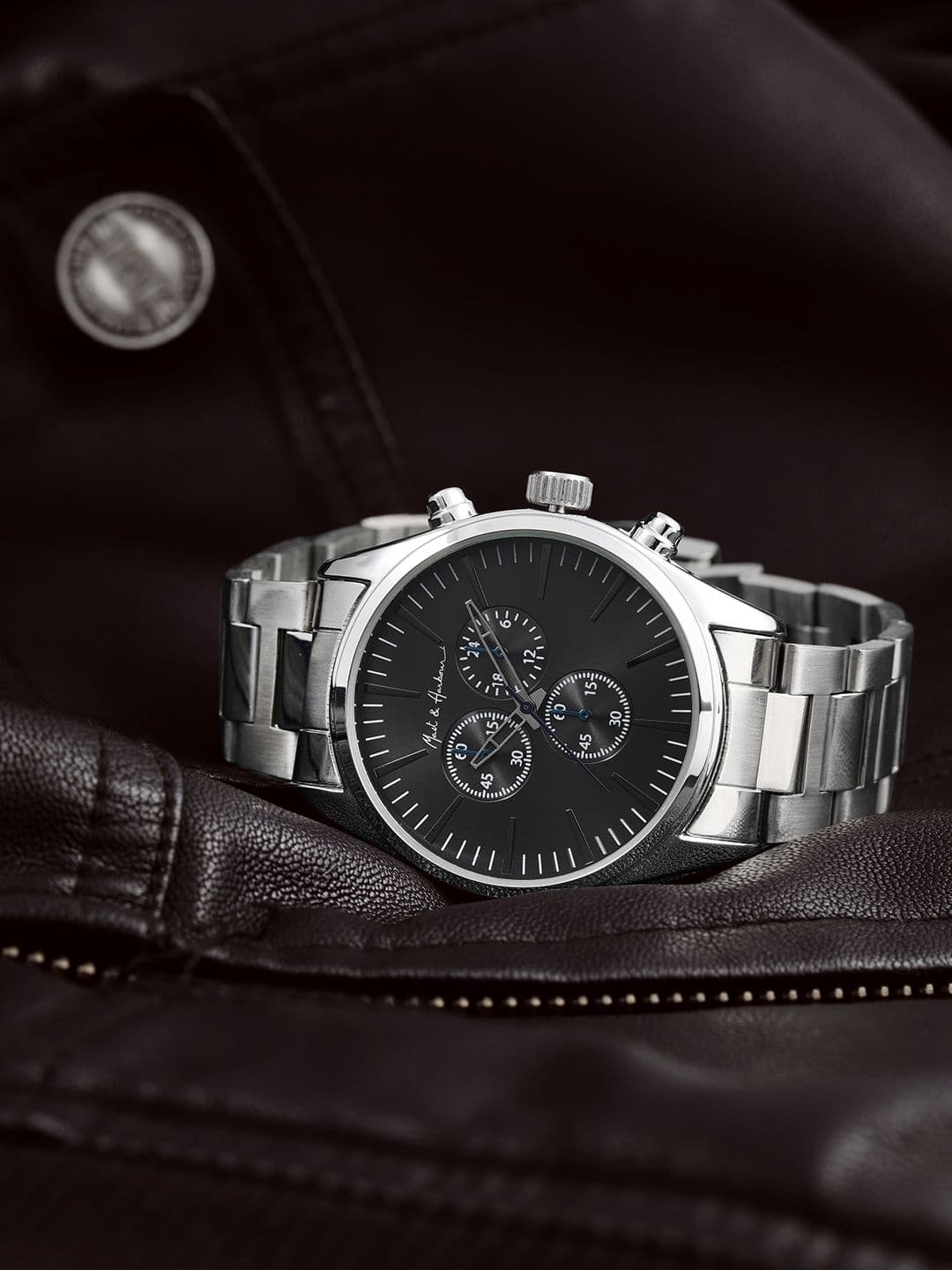 Mast & Harbour Unisex Gunmetal-Toned Analogue Watch MFB-PN-LW3731 - view 1