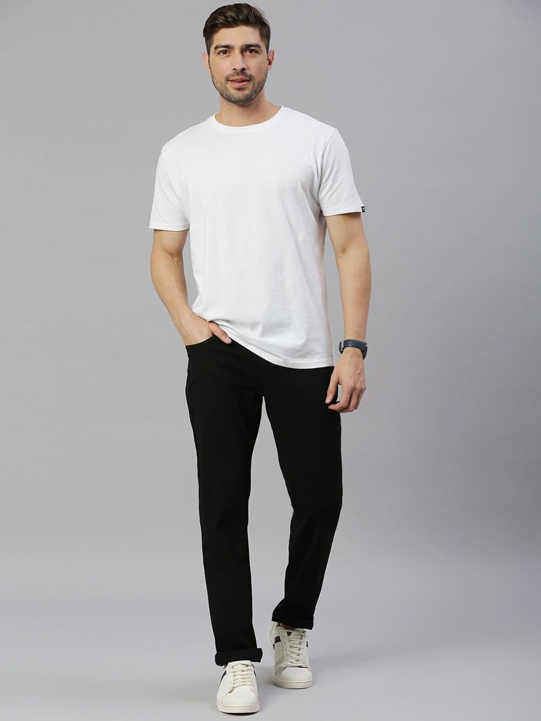 HERE&NOW Men Smart Slim Fit Stretchable Cotton Jeans - view 1