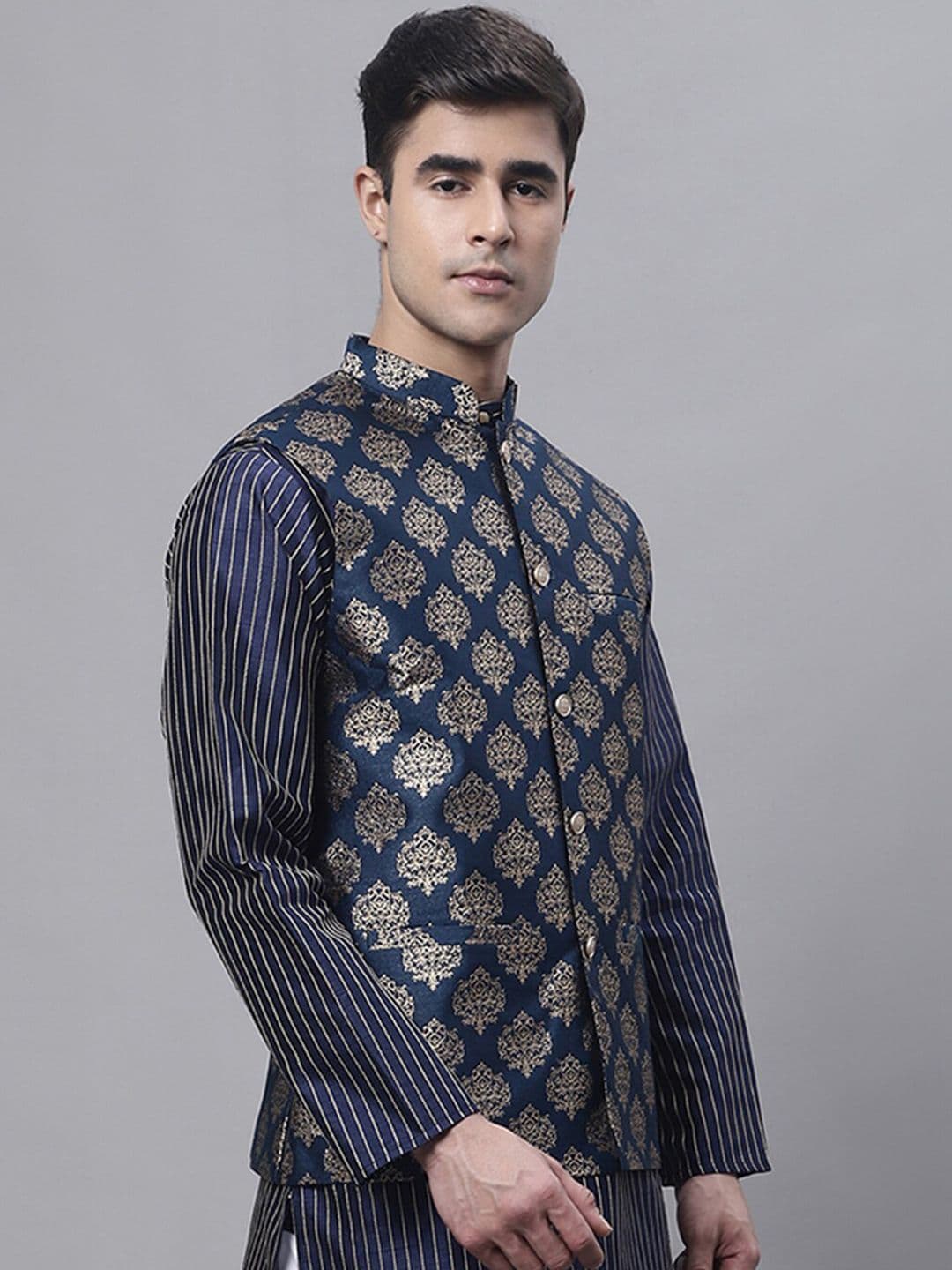 Jompers Printed Nehru Jackets - view 1