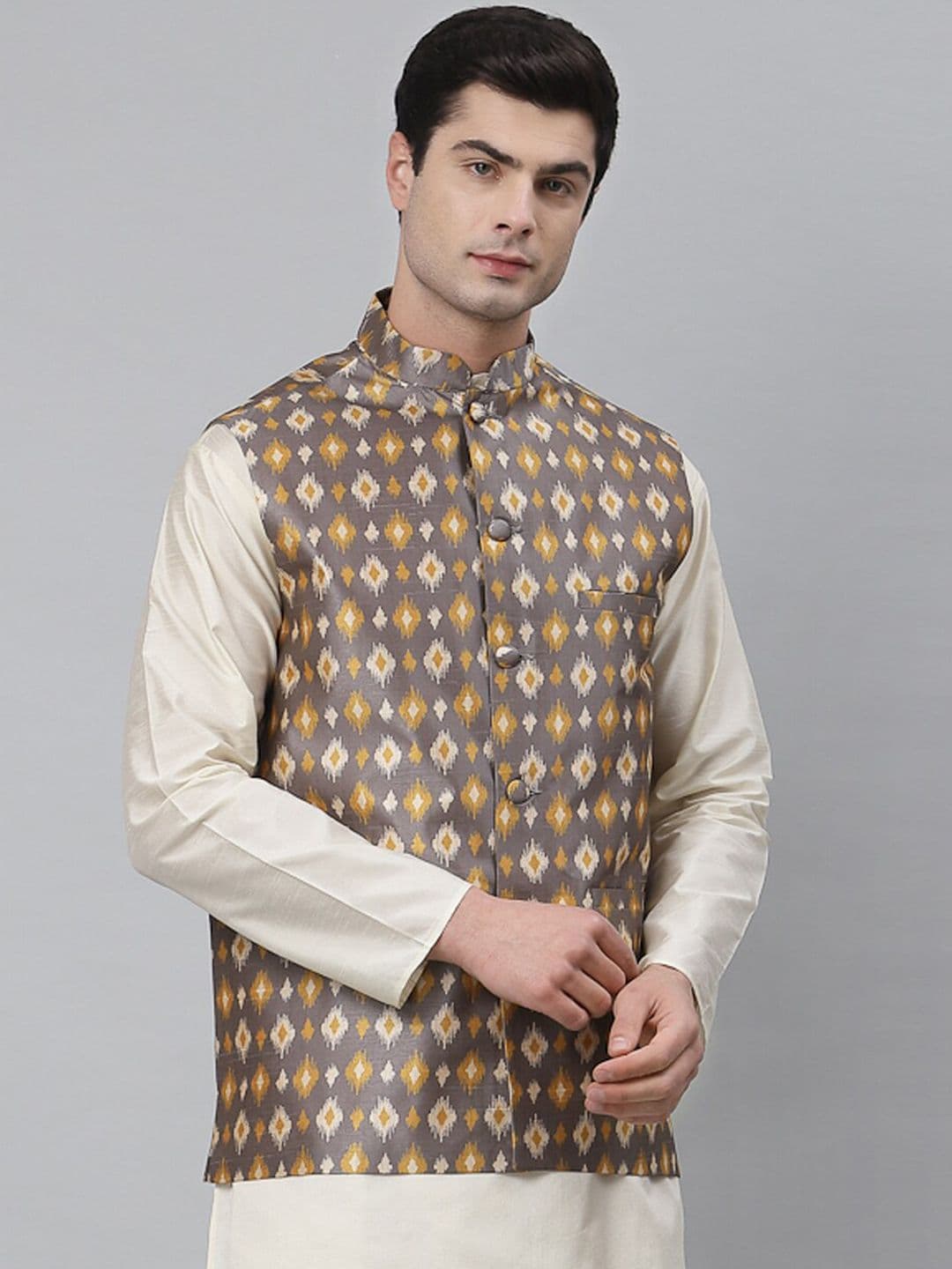 NEUDIS Men Printed Nehru Jackets - view 1