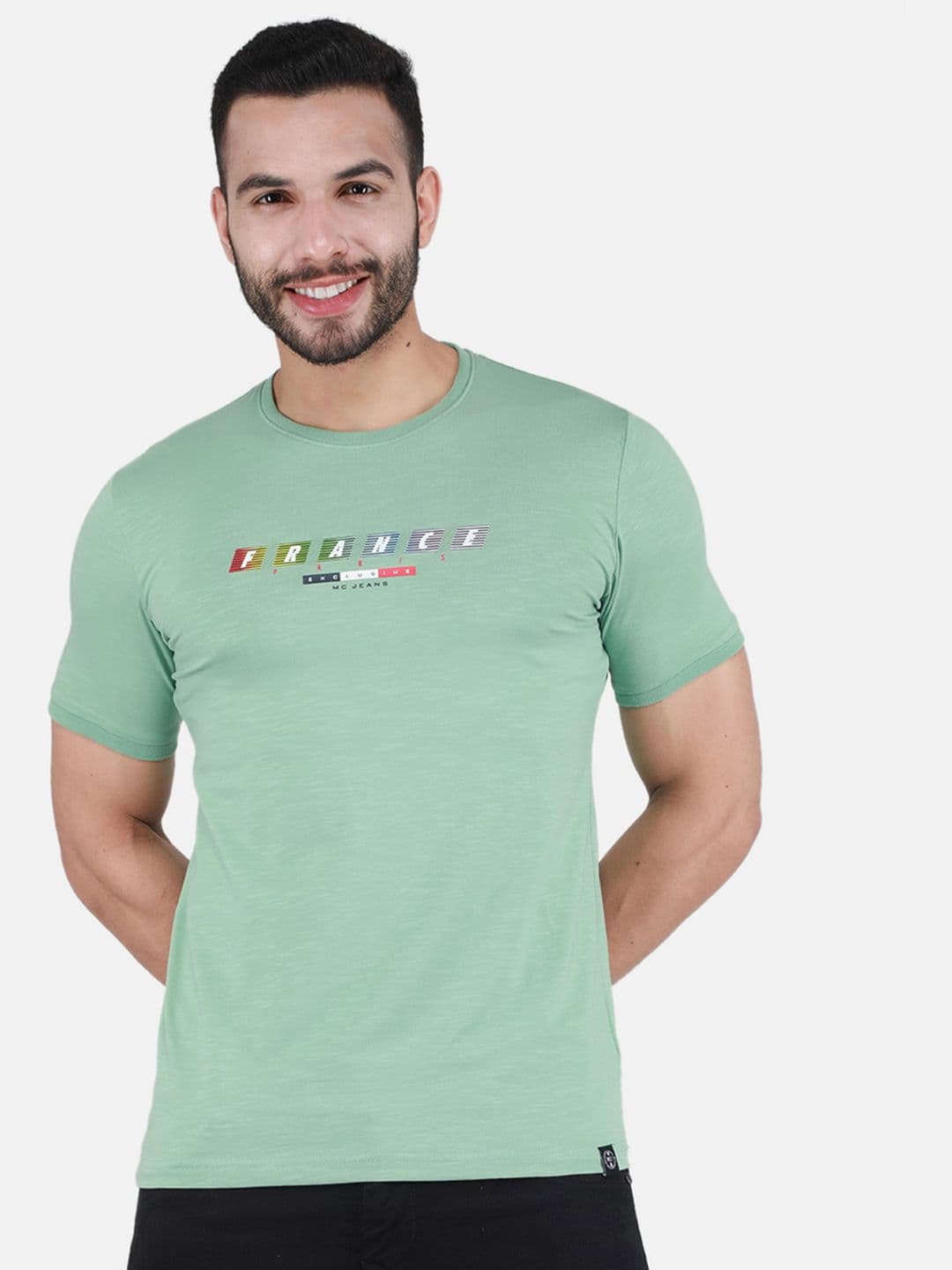 Monte Carlo Typography Printed Slim Fit Round neck T-shirt - view 1