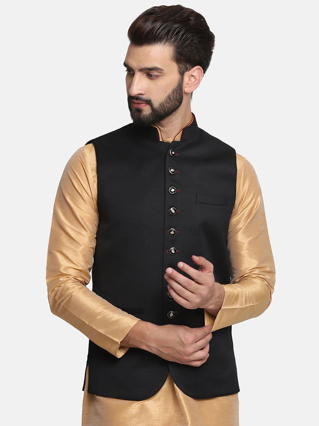 TAHVO Satin Nehru Jackets - view 1