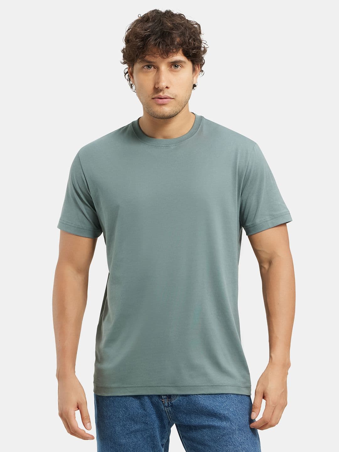 Jockey Combed Cotton Rich Round Neck Half Sleeve Tshirt-2714 - view 1