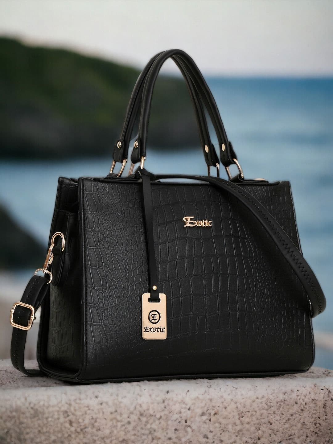 Exotic Textured PU Structured Handheld Bag - view 1