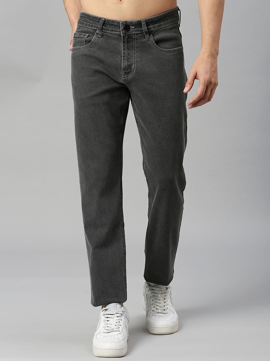 HERE&NOW Men Smart Slim Fit Low Distress Stretchable Jeans - view 1