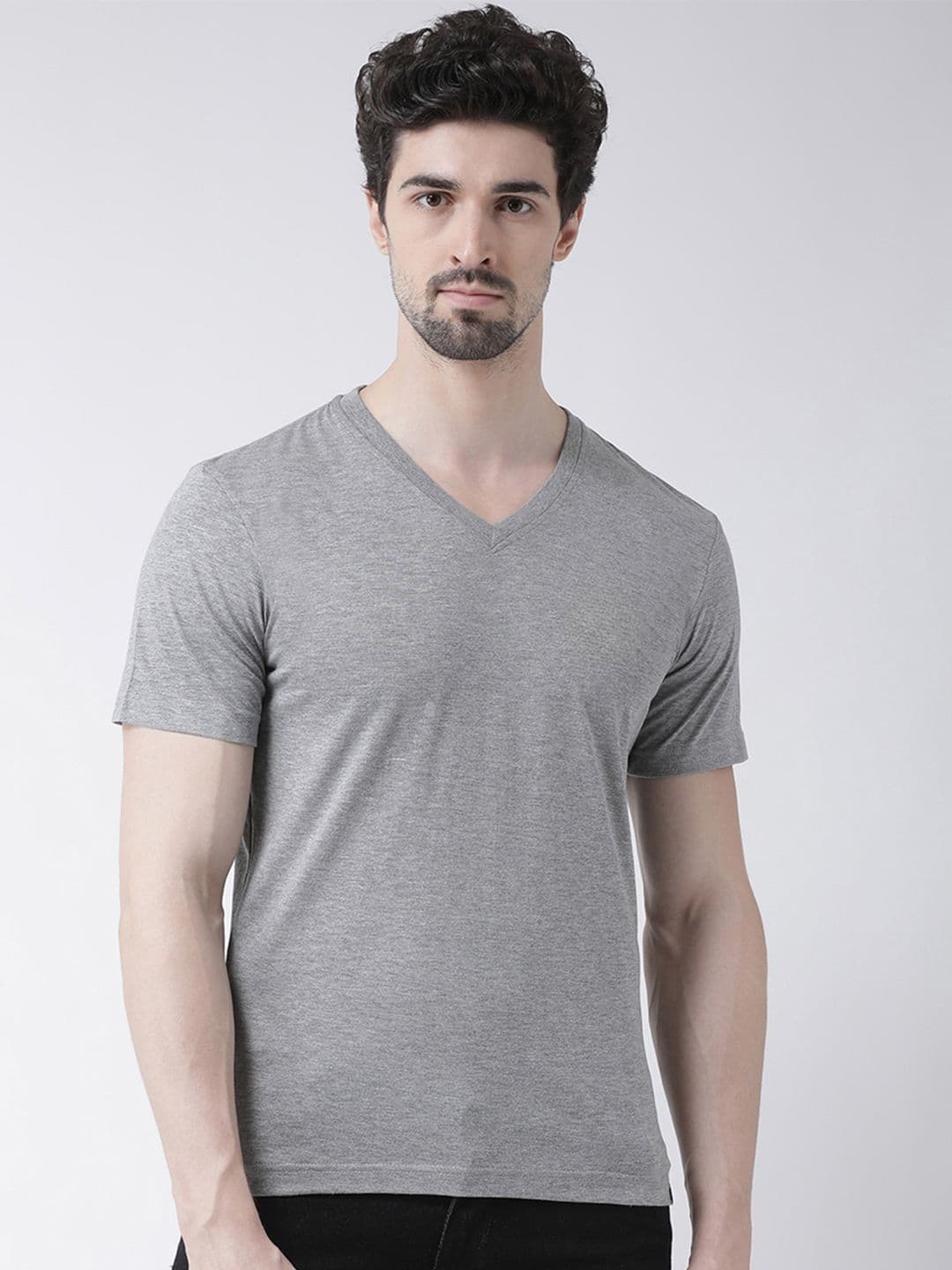 Friskers V Neck Cotton T-shirt - view 1