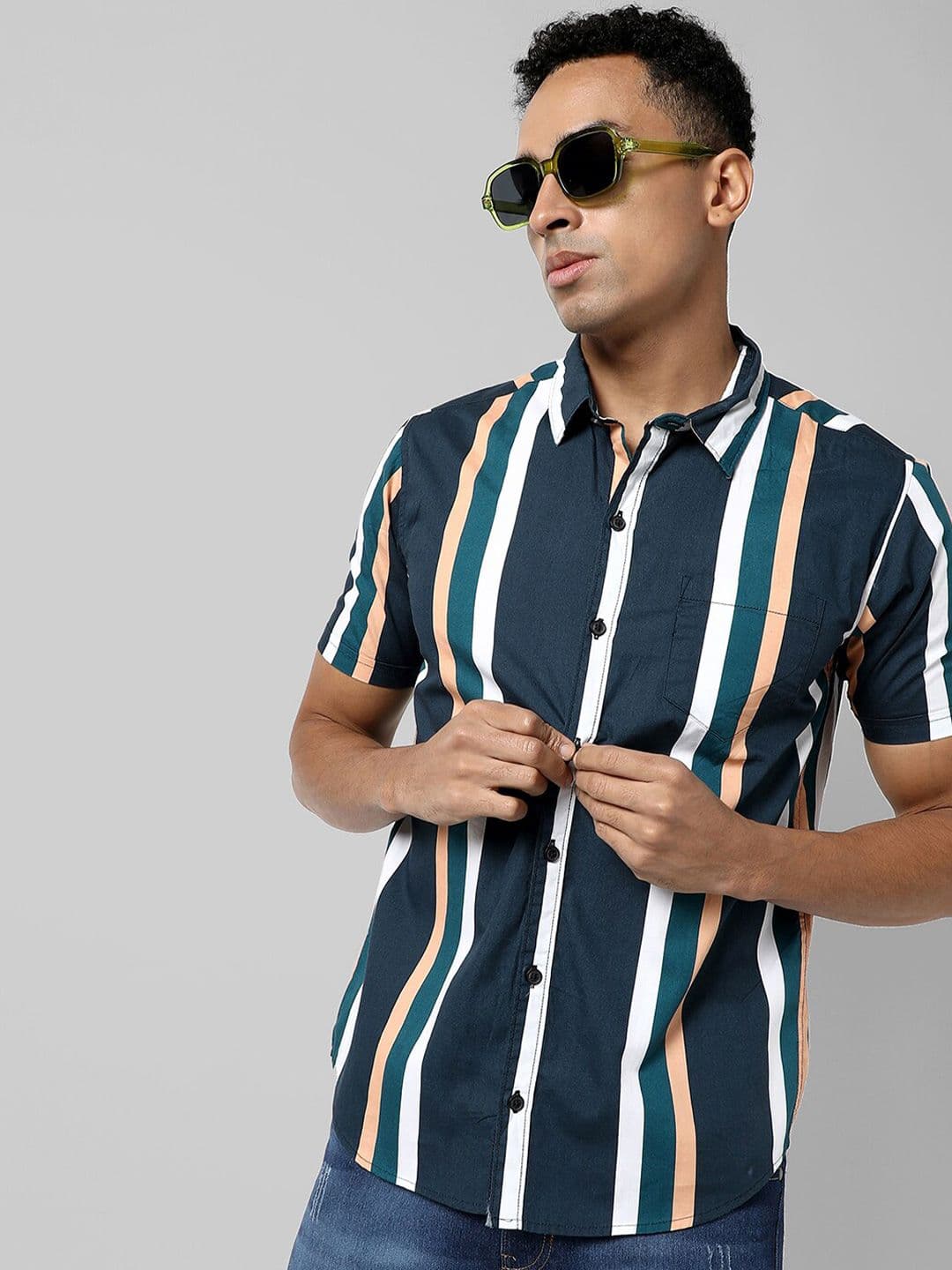 CAHOOT Classic Vertical Striped Cotton Casual Shirt - view 1