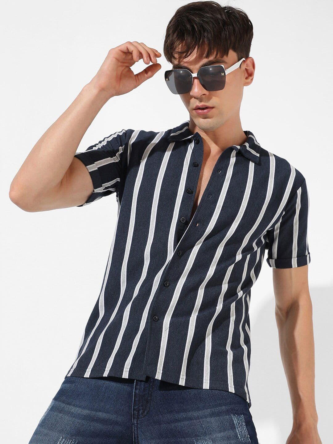 CAHOOT Classic Vertical Striped Cotton Casual Shirt - view 1