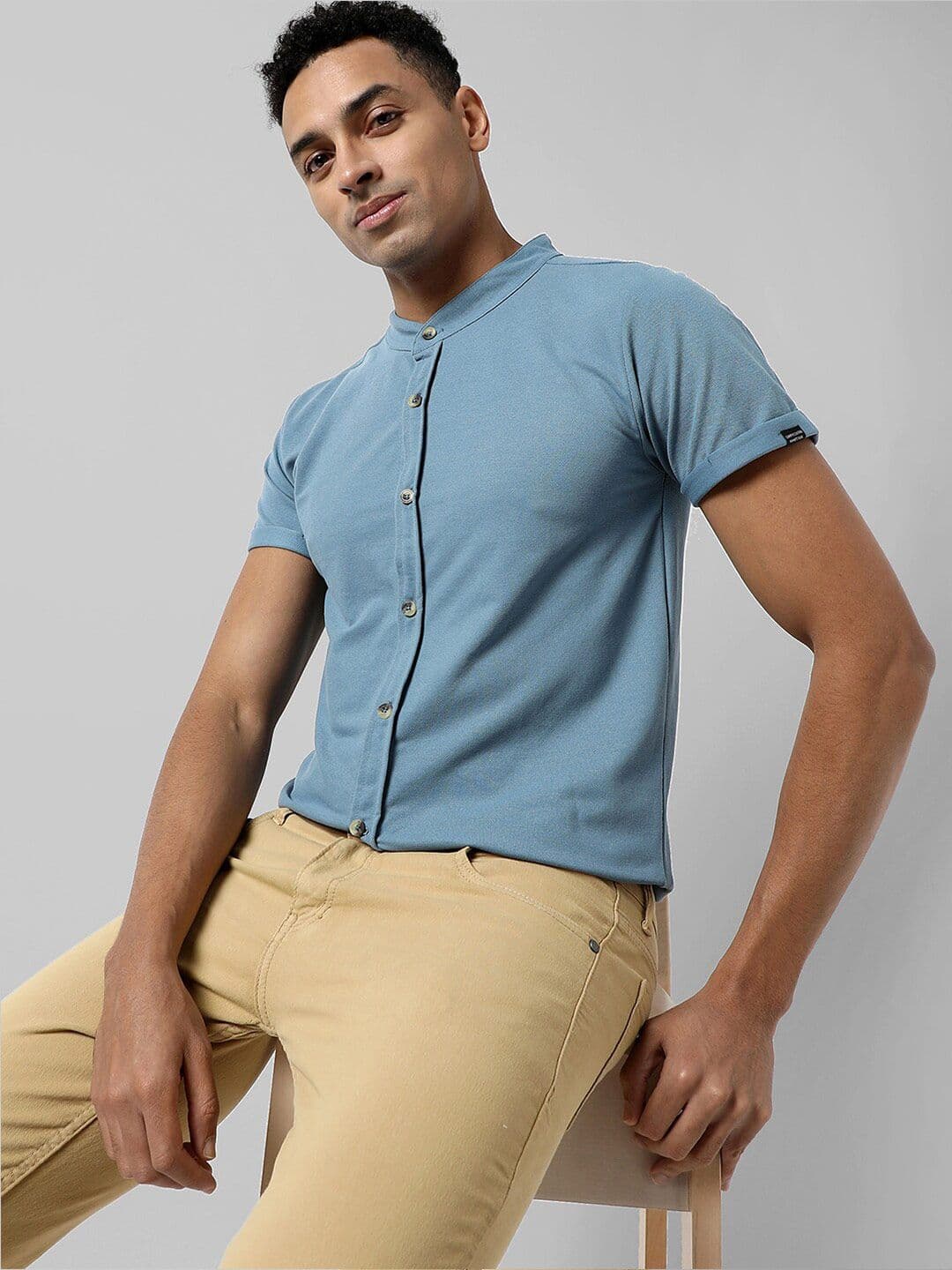 CAHOOT Classic Mandarin Collar Casual Shirt - view 1