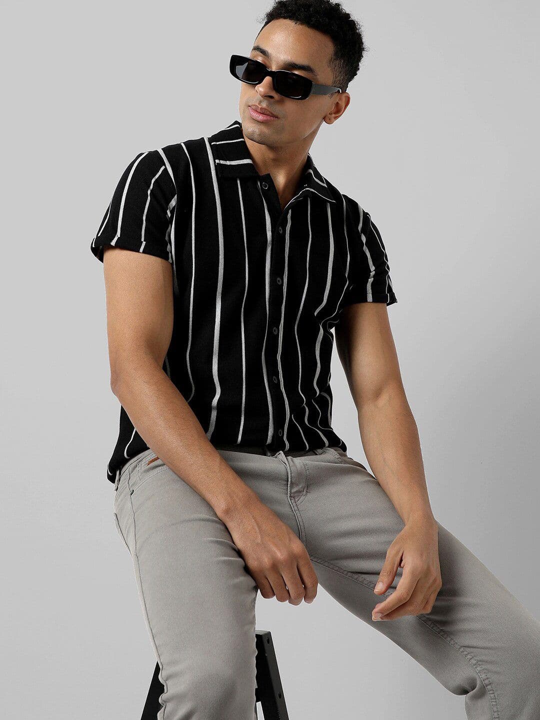 CAHOOT Classic Vertical Striped Cotton Casual Shirt - view 1