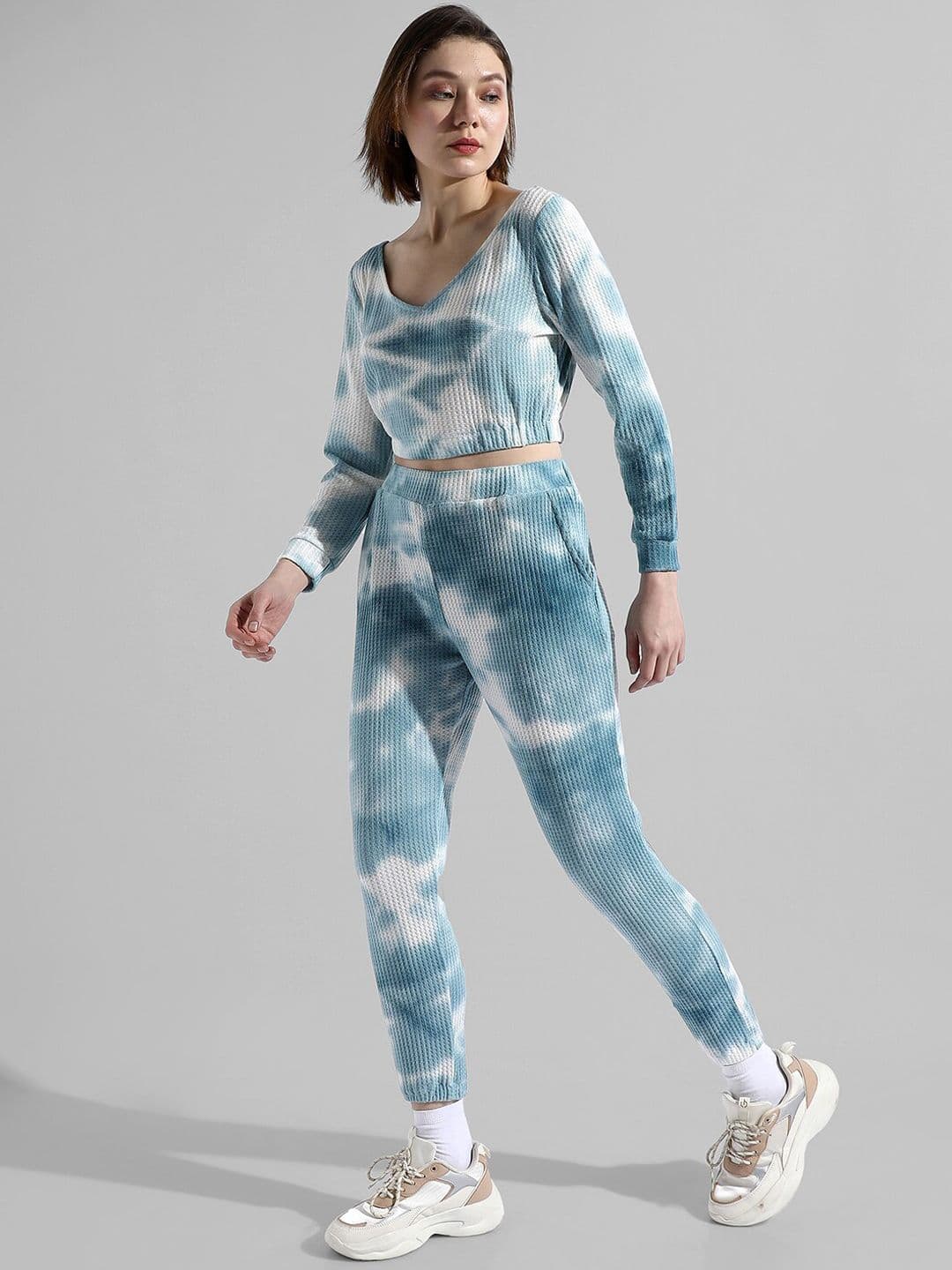 PINACOLADA Tie & Dye Pure Cotton Top & Joggers o-Ords Set - view 1