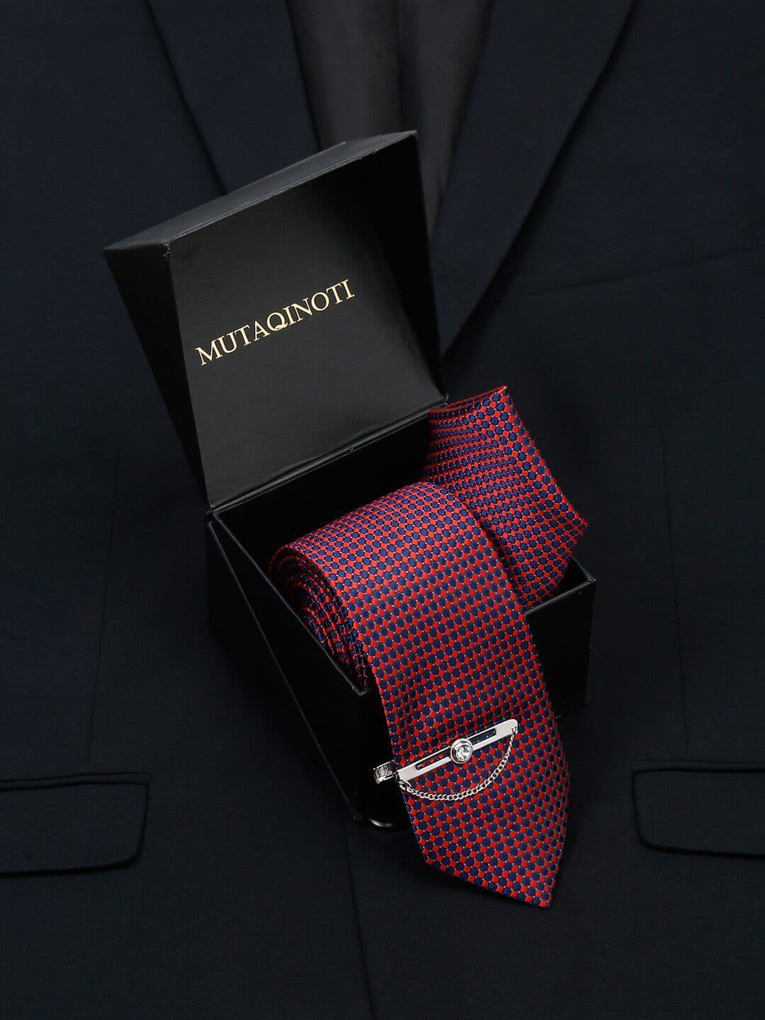 MUTAQINOTI Men Silk Necktie Accessory Gift Set - view 1