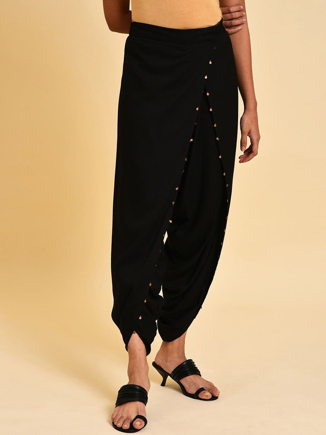 W Women Mid-Rise Overlapping Dhotis Pants - view 1