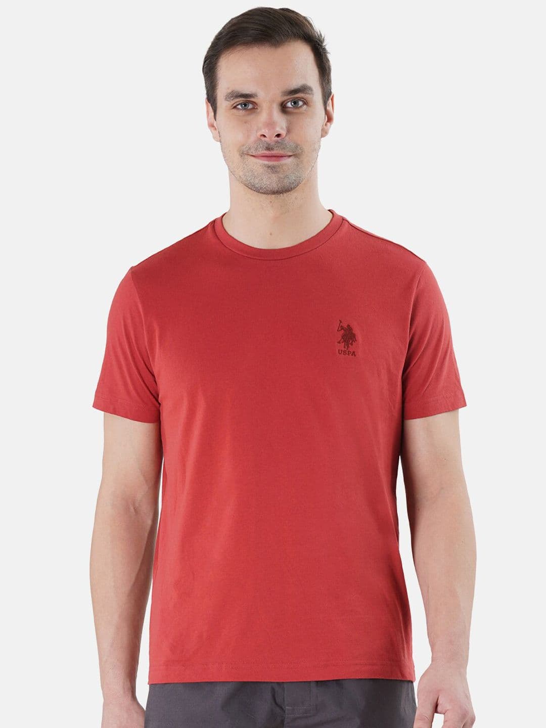 U.S. Polo Assn. Embroidered Logo Pure Cotton Lounge T-Shirts - view 1