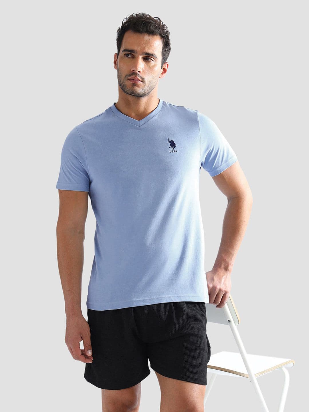 U.S. Polo Assn. Embroidered Logo Pure Cotton Lounge T-shirts - view 1