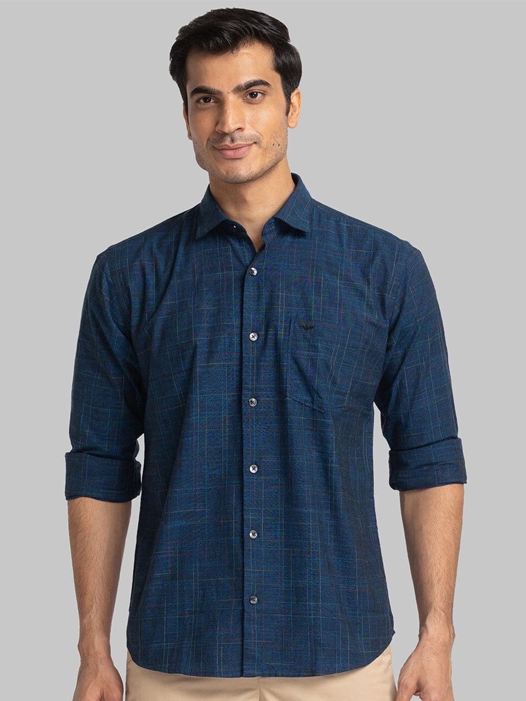 Park Avenue Slim Fit Checked Pure Cotton Formal Shirt - view 1