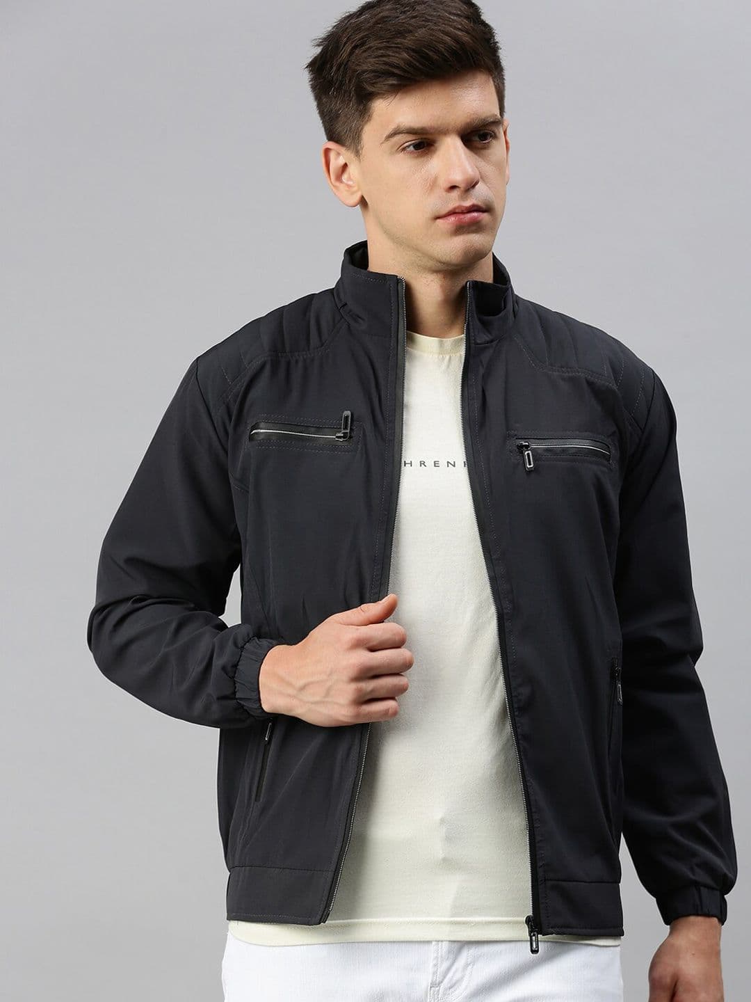 VOXATI Stand Collar Bomber Jacket - view 1