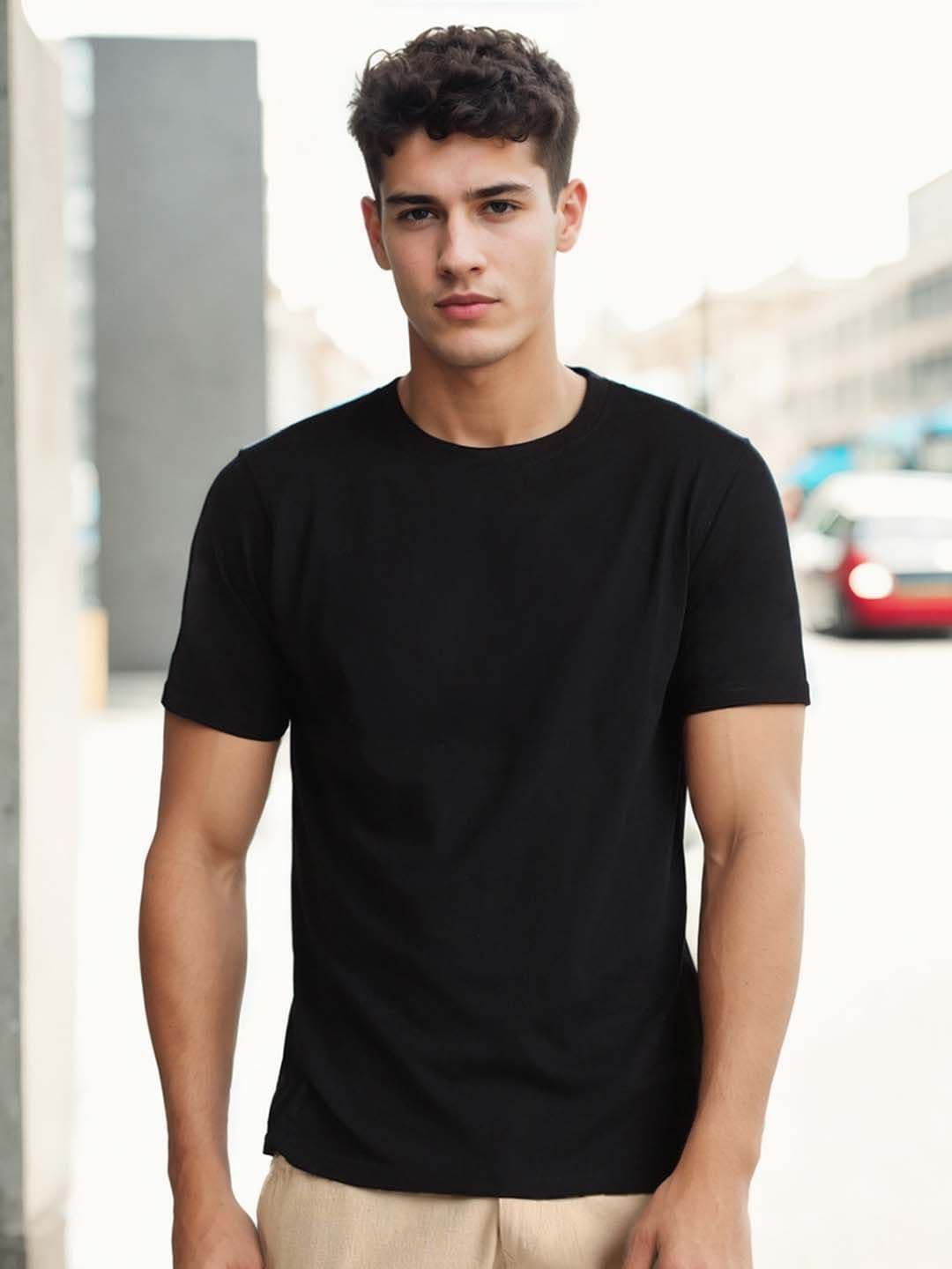 NOBERO Round Neck Cotton T-shirt - view 1