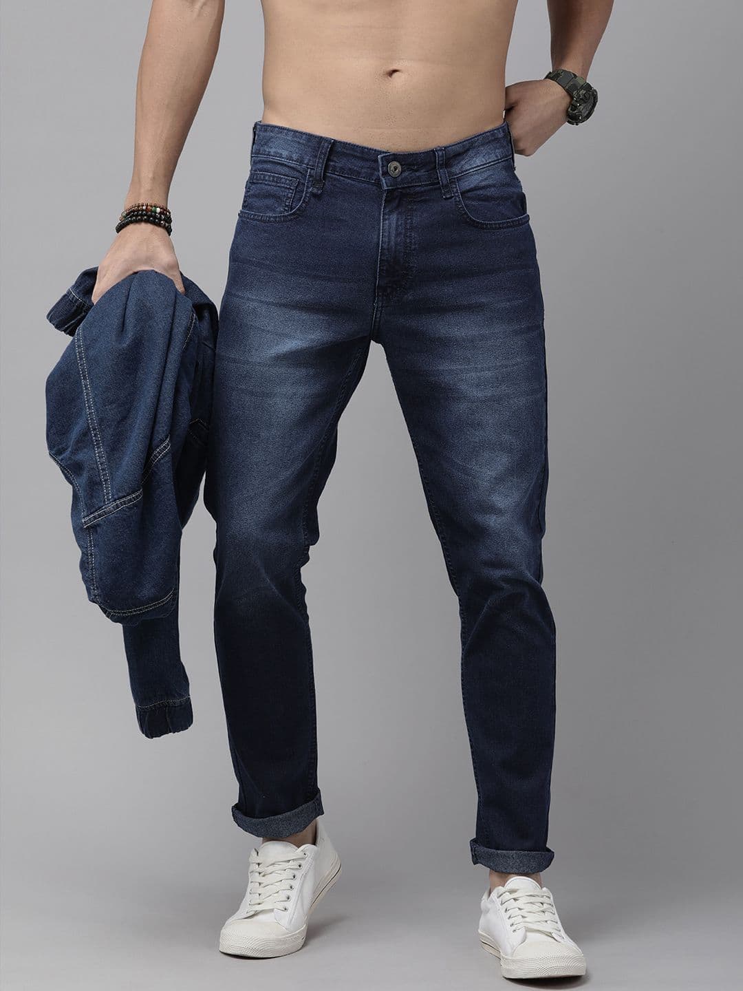 The Roadster Lifestyle Co. Men Slim Fit Light Fade Stretchable Jeans - view 1