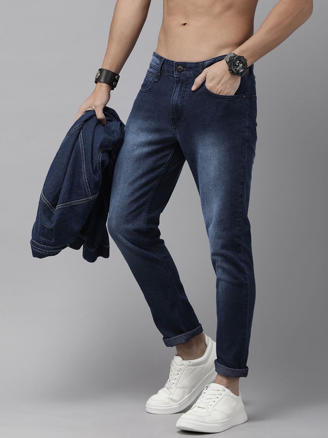 The Roadster Lifestyle Co. Men Slim Fit Light Fade Stretchable Jeans - view 1