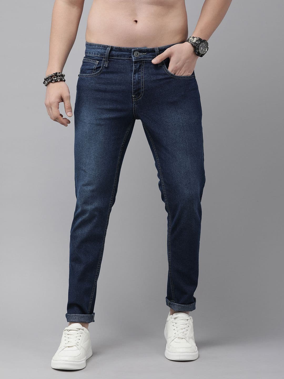 The Roadster Lifestyle Co. Men Slim Fit Light Fade Stretchable Jeans - view 1