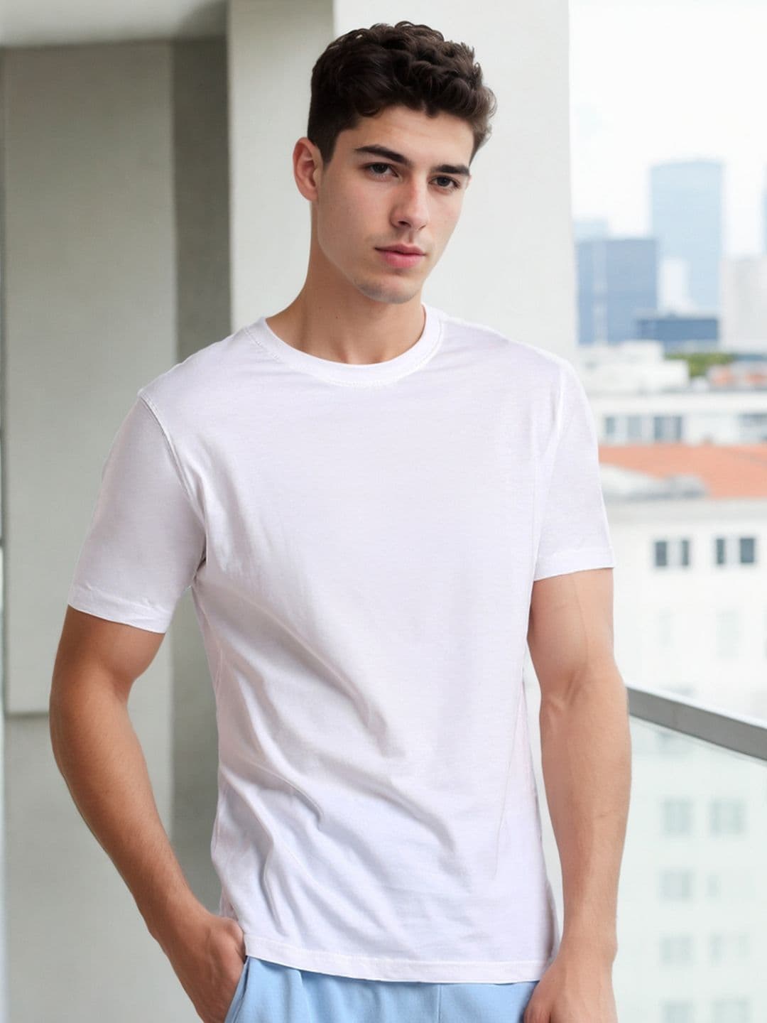 NOBERO Round Neck Regular Fit T-Shirt - view 1