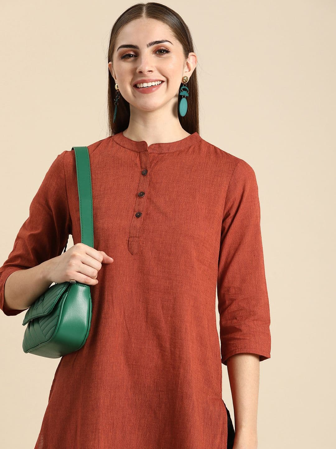 Anouk X fwd Mandarin Collar Kurta - view 1